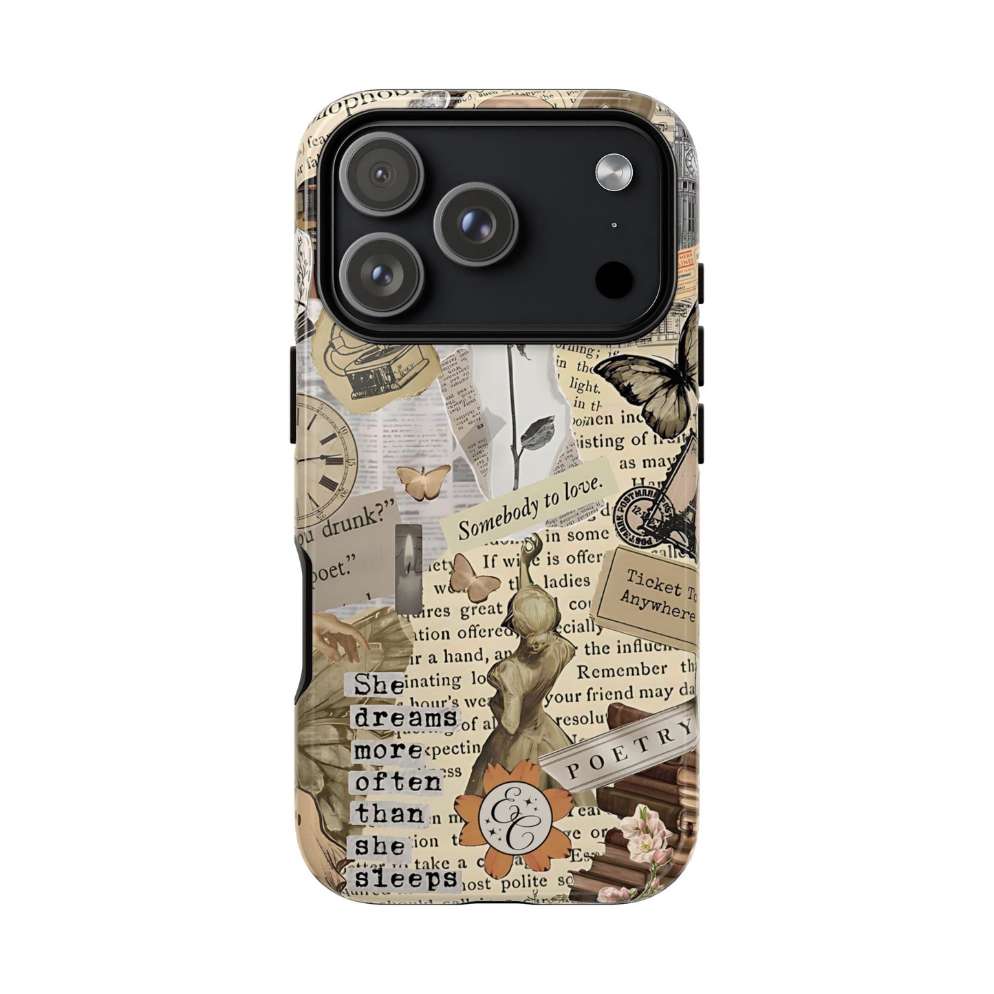 Library Romance Collage Tough Phone Case