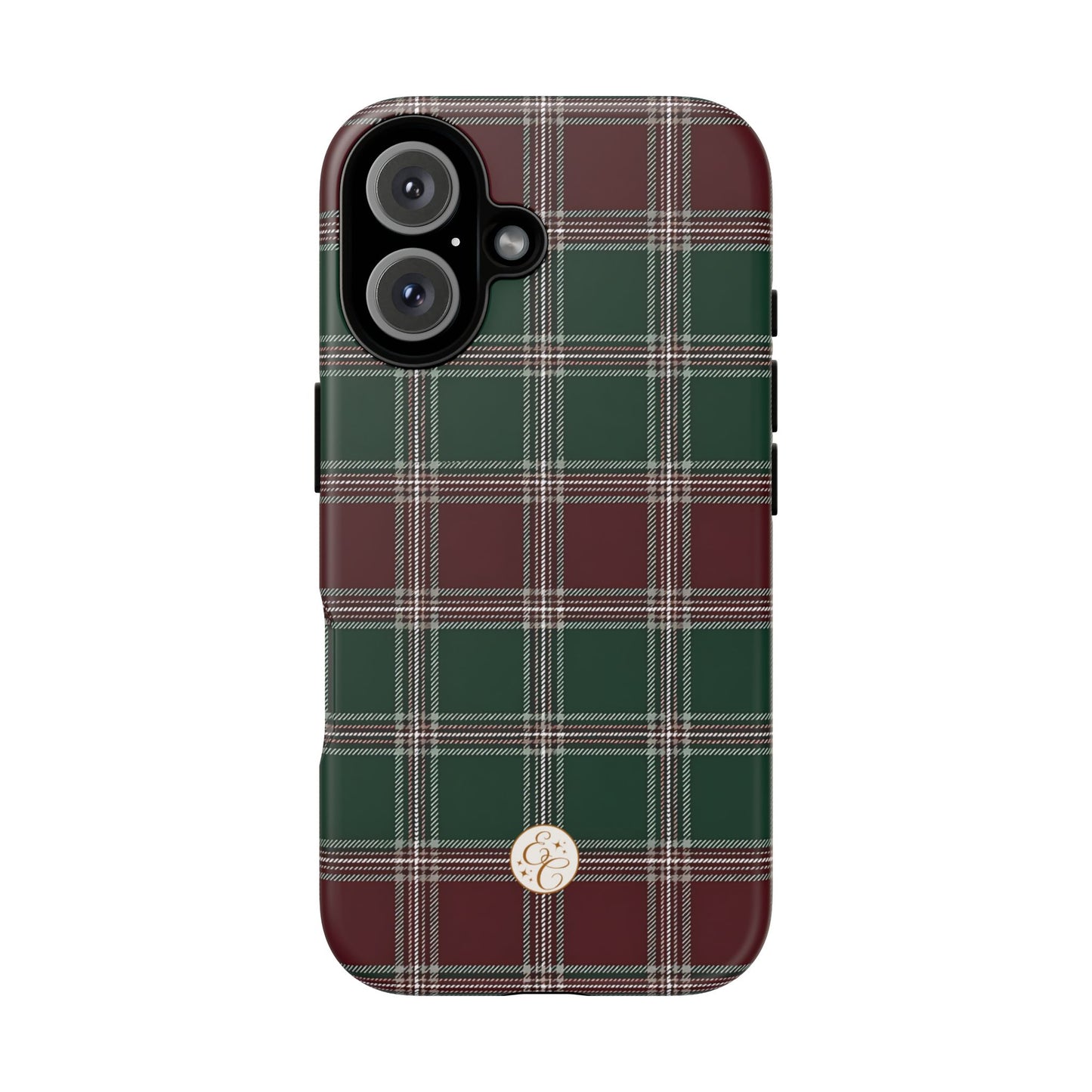 Green & Burgundy Plaid Tough Phone Case