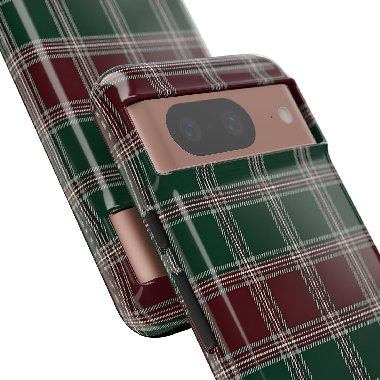 Green & Burgundy Plaid Tough Phone Case