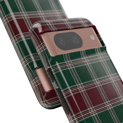 Green & Burgundy Plaid Tough Phone Case