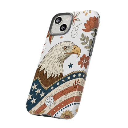 Boho Patriotic Eagle Tough Phone Case