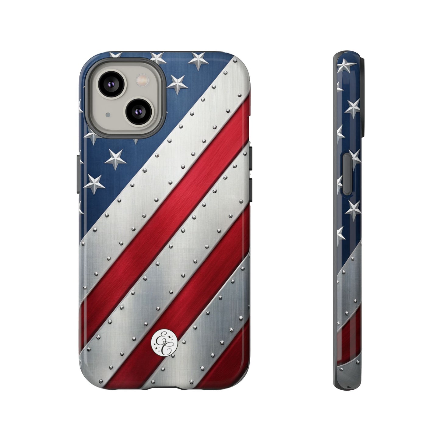 Metallic American Flag Tough Phone Case