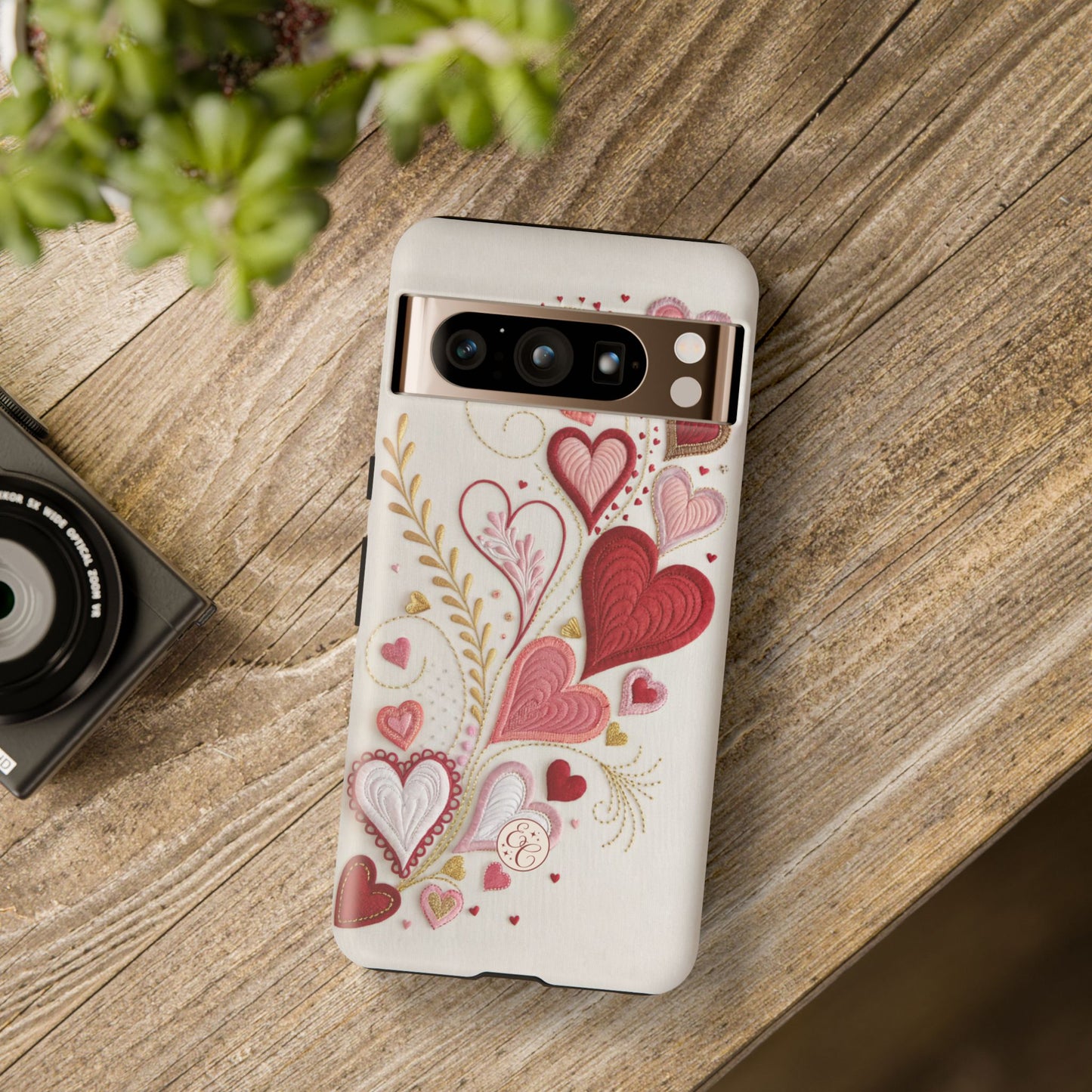 Hearts Pattern Tough Phone Case