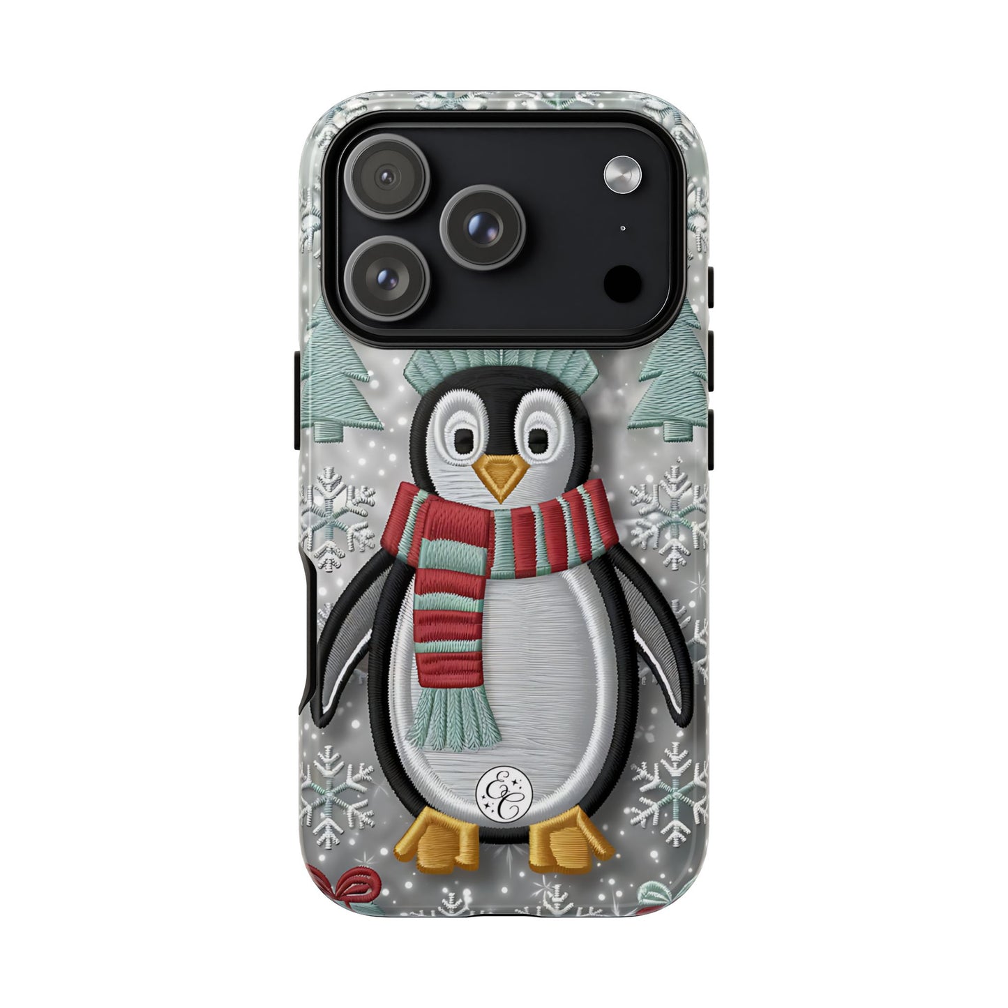Cute Christmas Penguin Tough Phone Case