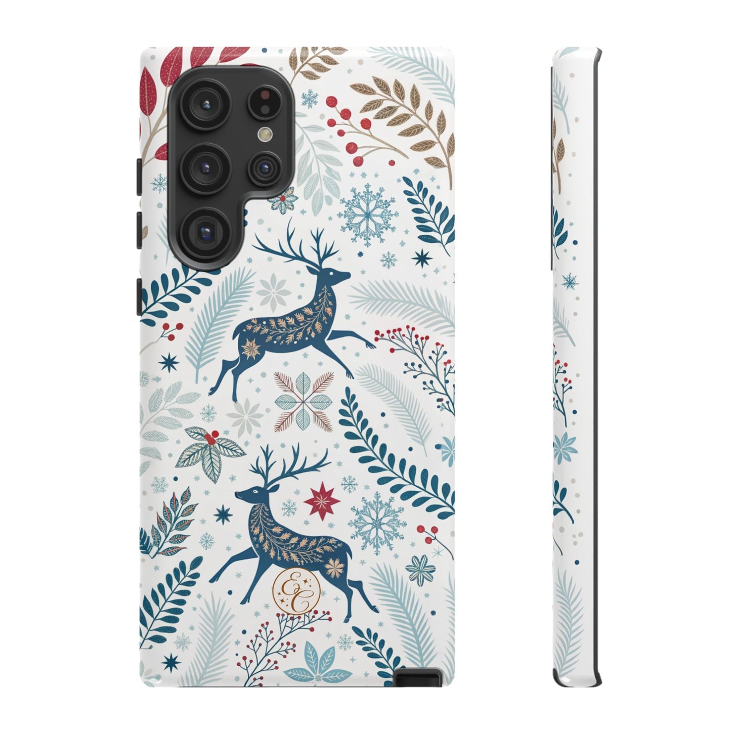 Blue Winter Deer Tough Phone Case