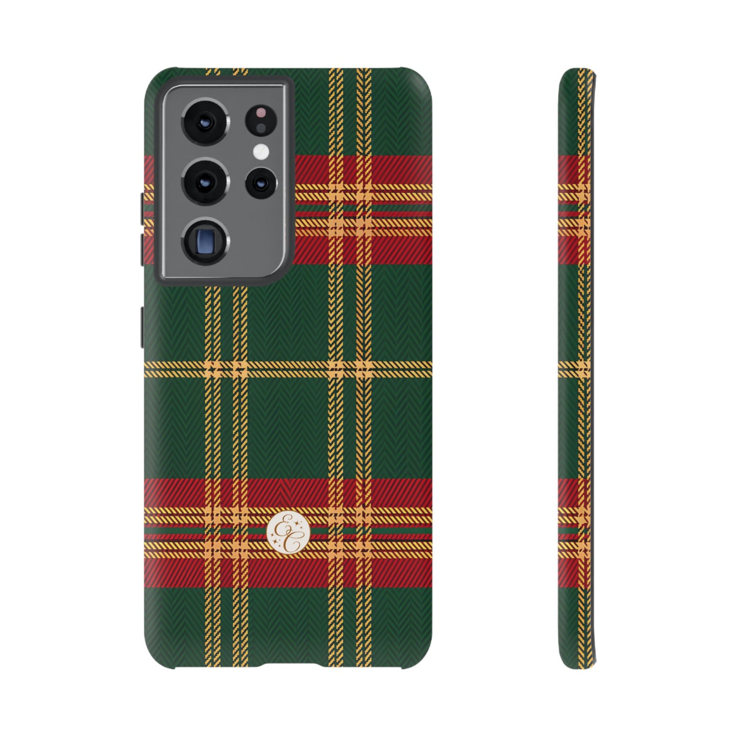 Green Red & Gold Plaid Tough Phone Case