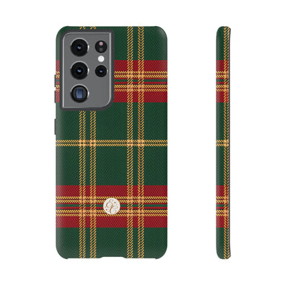 Green Red & Gold Plaid Tough Phone Case