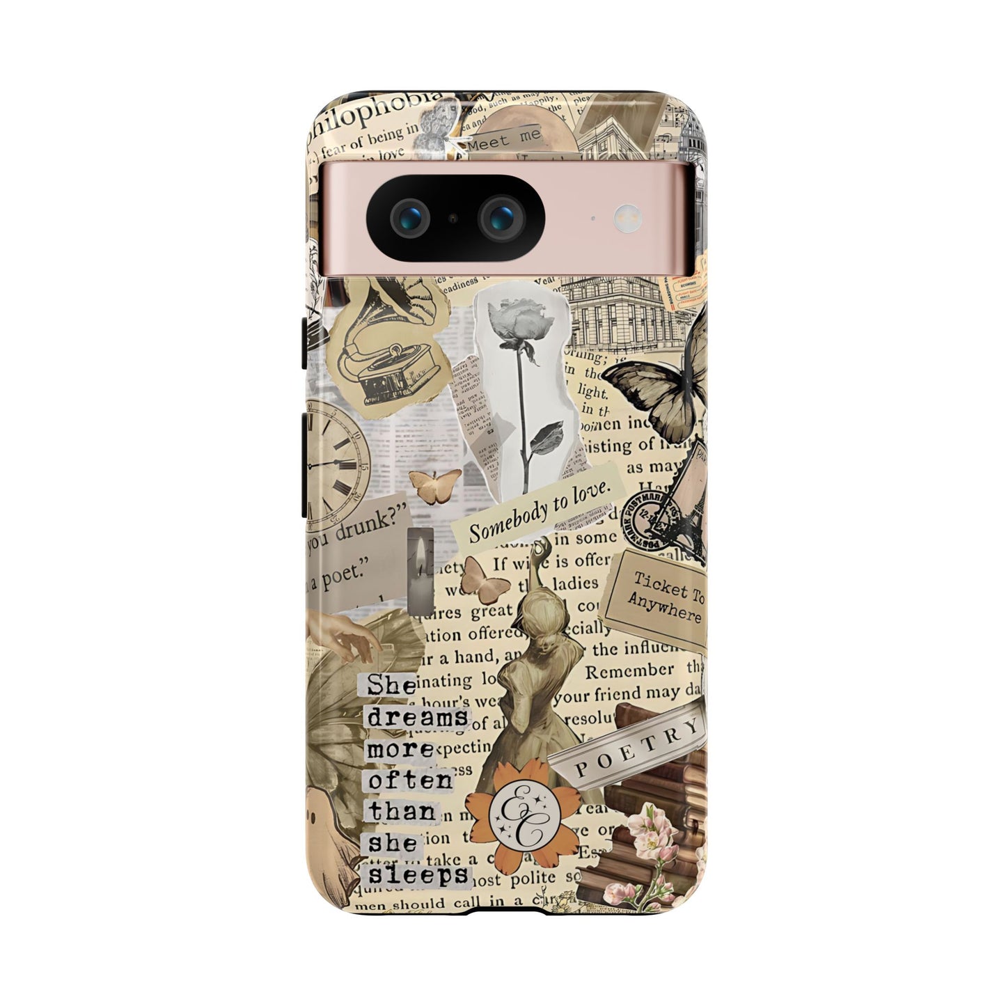 Library Romance Collage Tough Phone Case