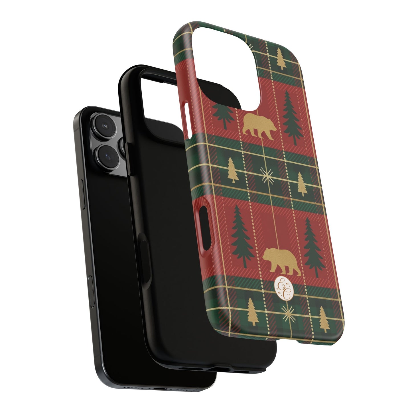 Christmas Bear Plaid Tough Phone Case