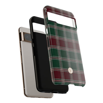 Green & Burgundy Plaid Tough Phone Case