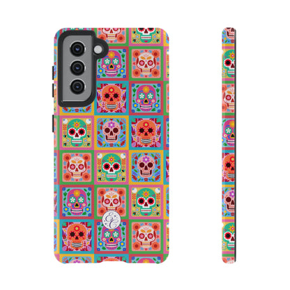 Colorful Sugar Skull Pattern Tough Phone Case