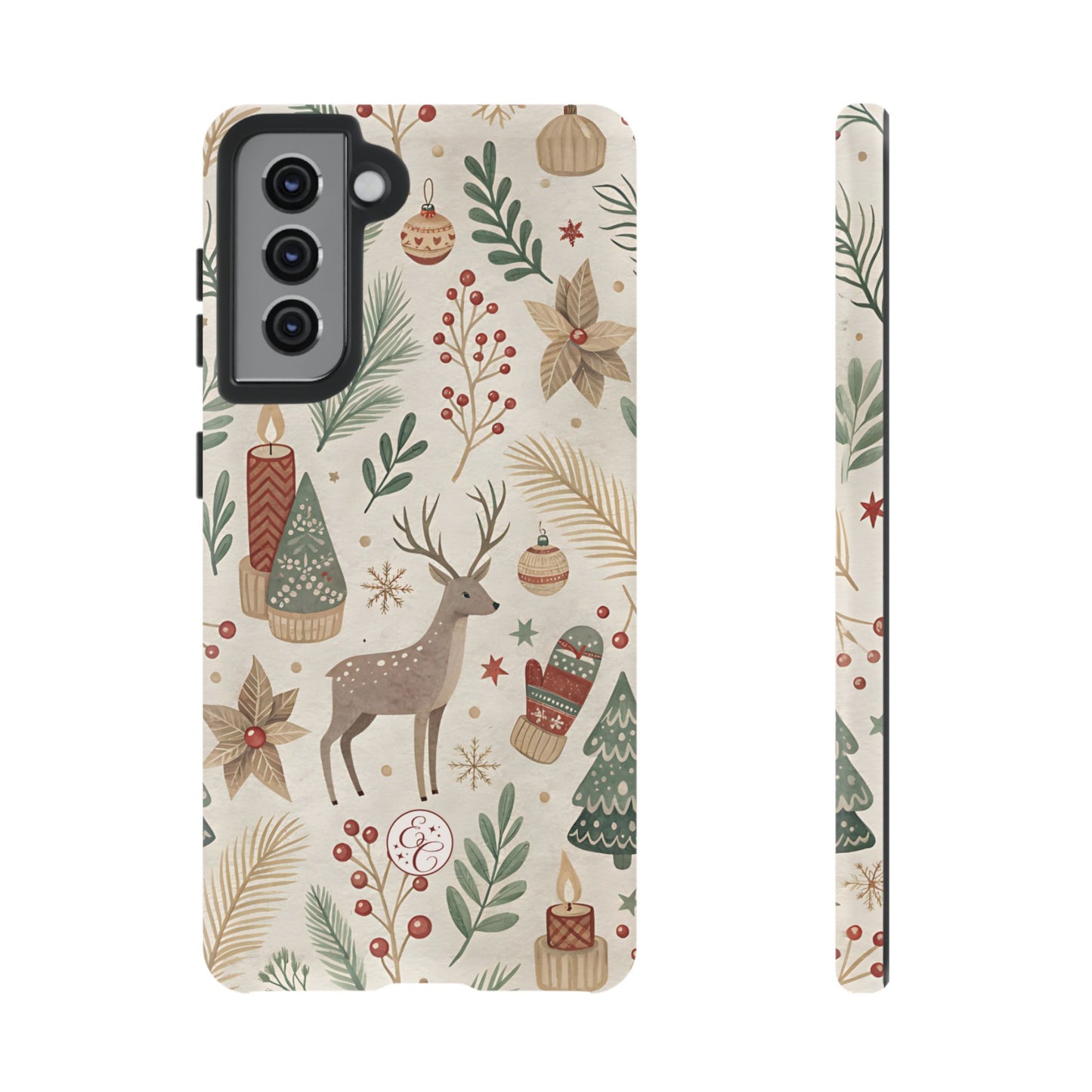Rustic Christmas Reindeer Tough Phone Case