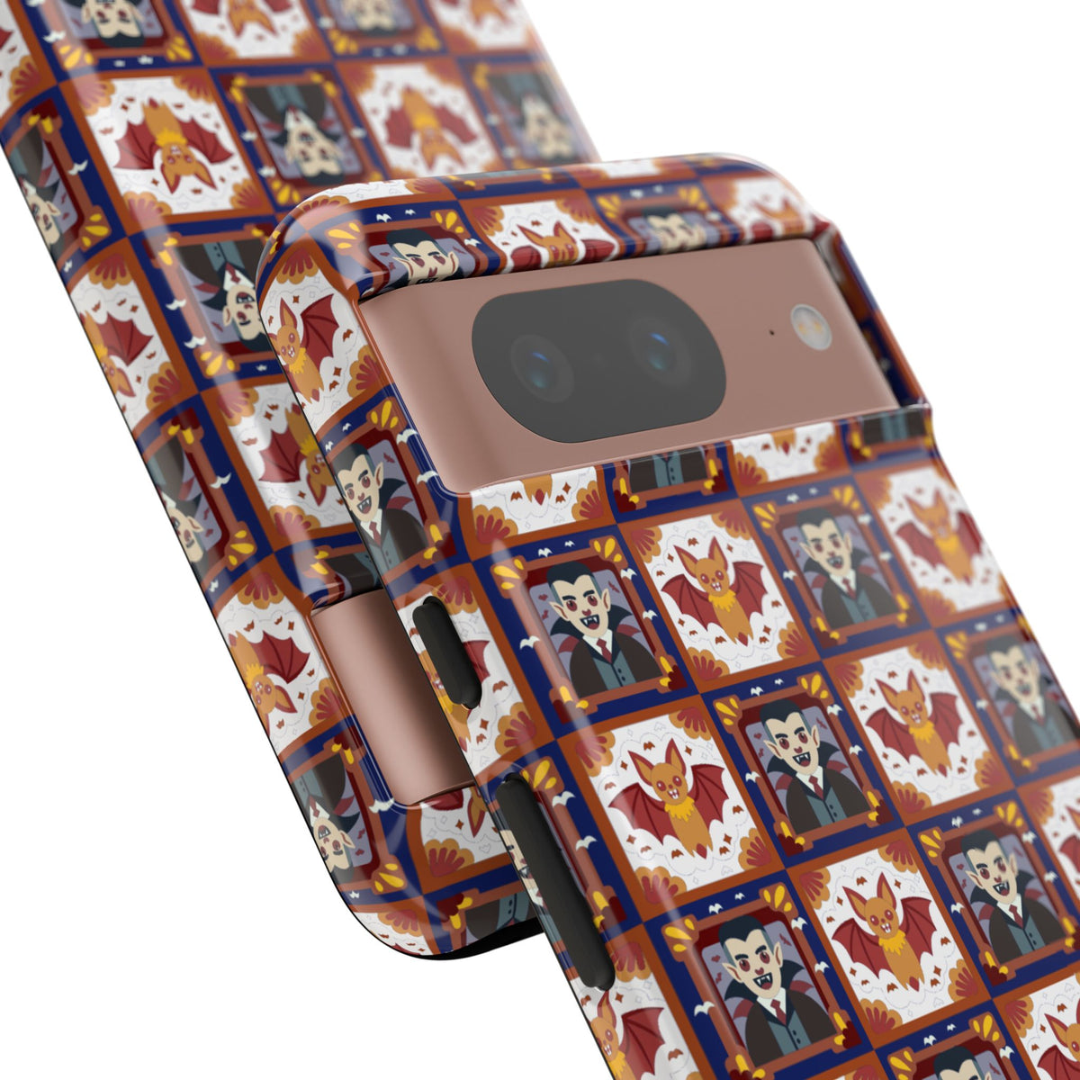Dracula & Bat Pattern Halloween Phone Case