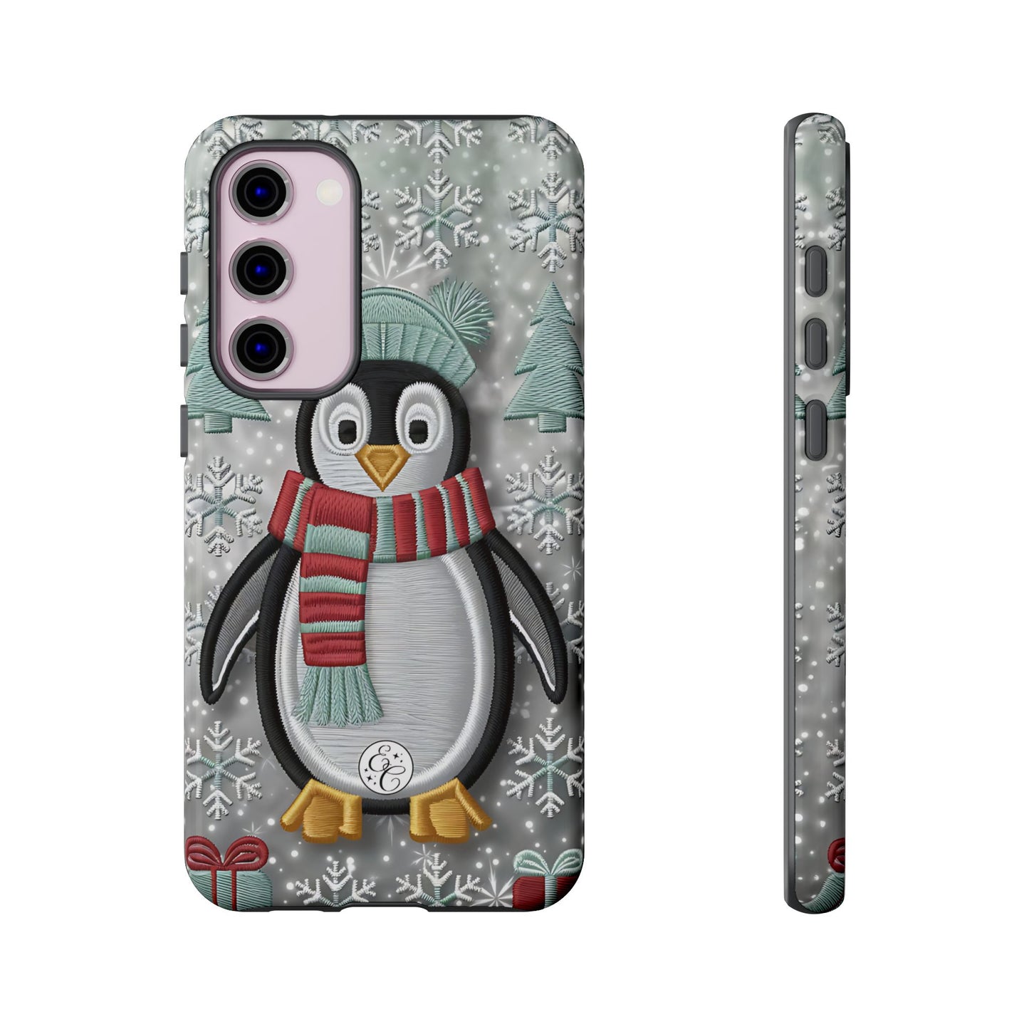 Cute Christmas Penguin Tough Phone Case