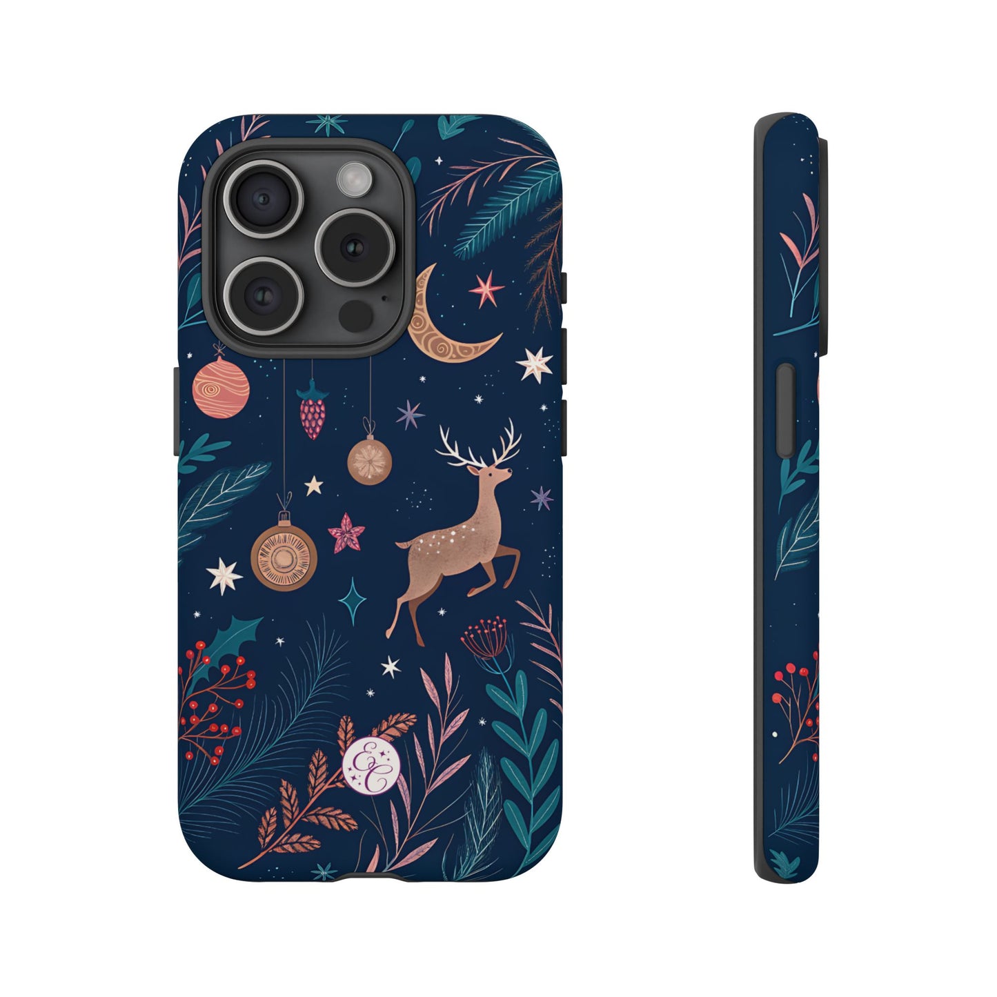 Boho Christmas Reindeer Tough Phone Case