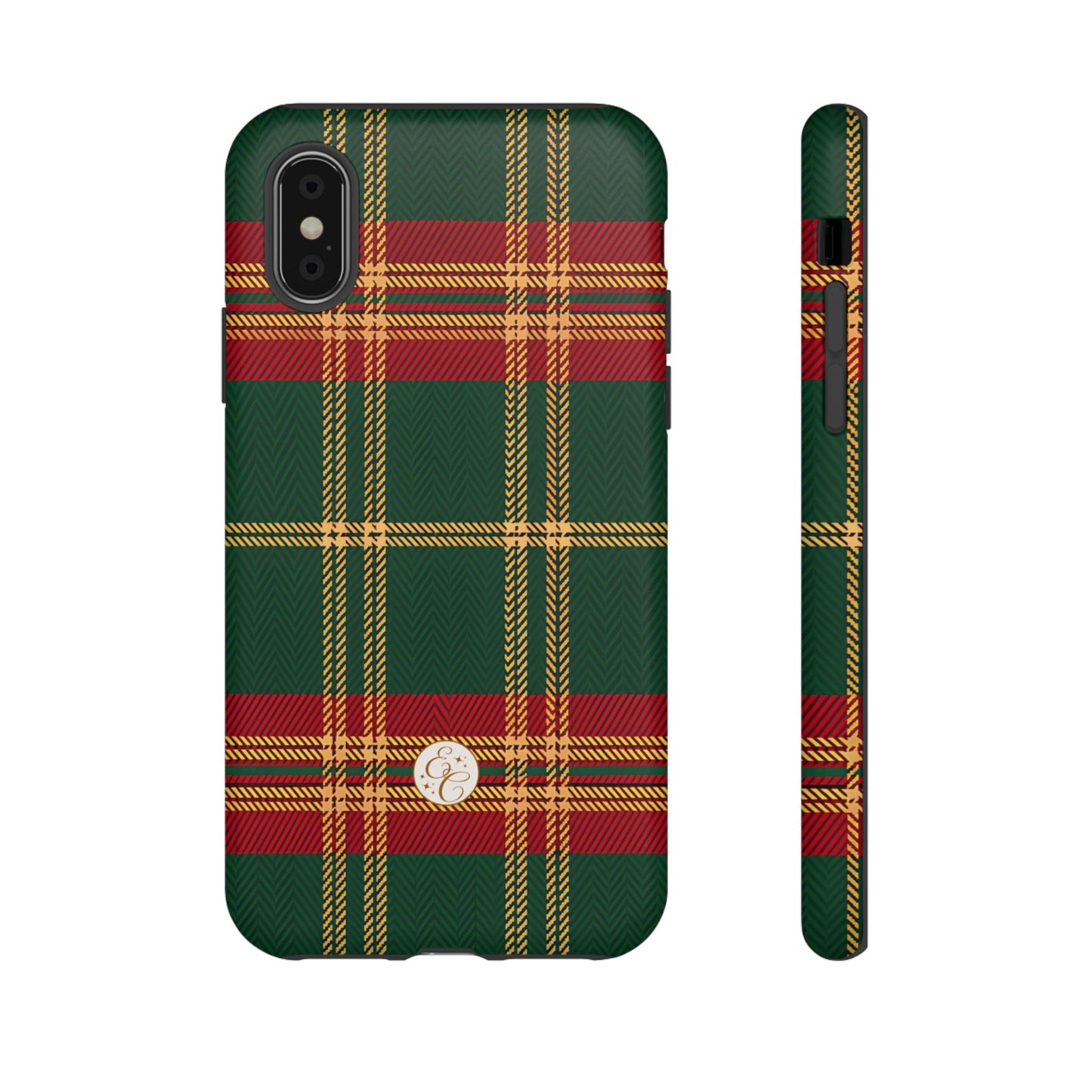 Green Red & Gold Plaid Tough Phone Case
