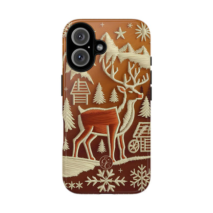 Rustic Reindeer Christmas Phone Case