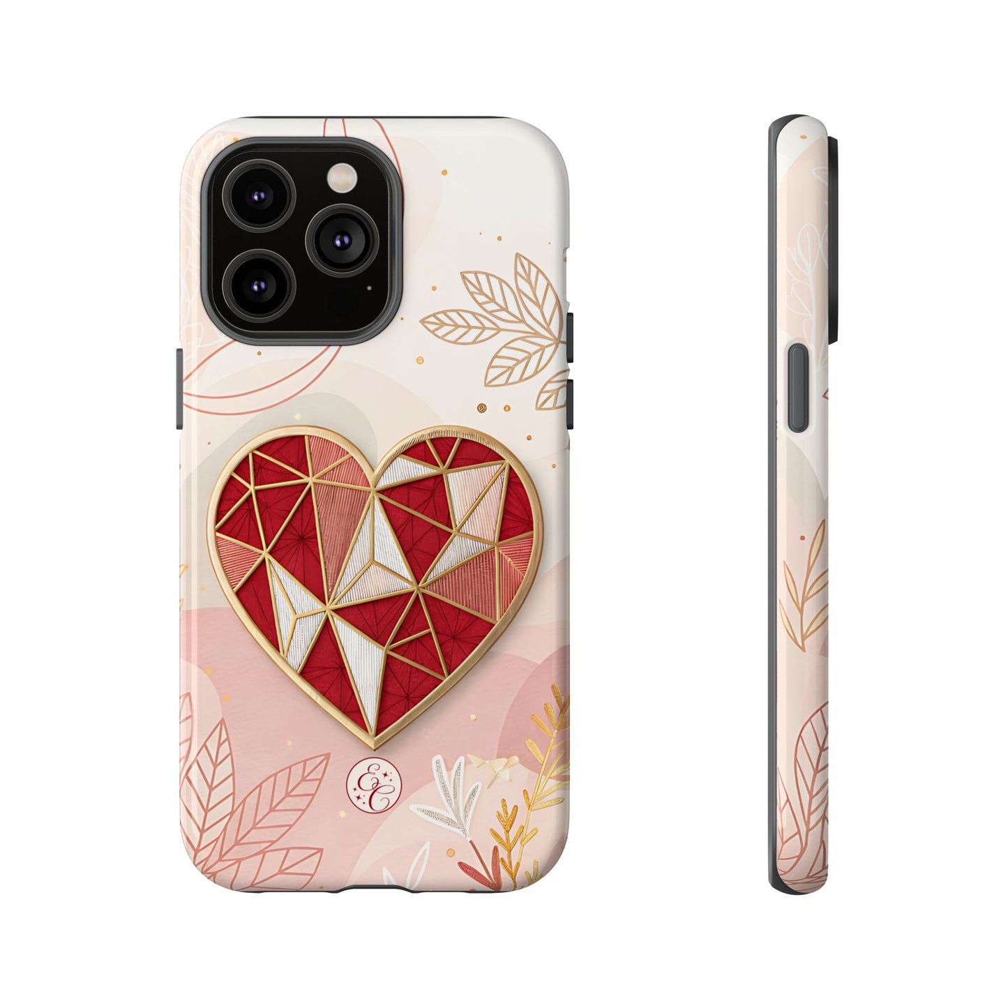 Geometric Heart Tough Phone Case