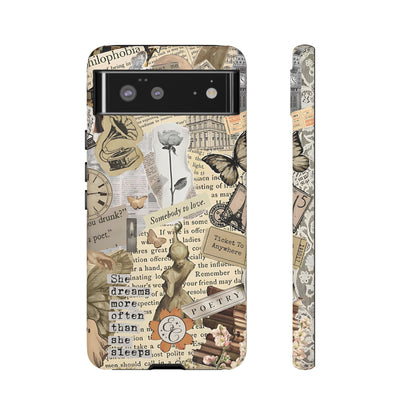 Library Romance Collage Tough Phone Cases