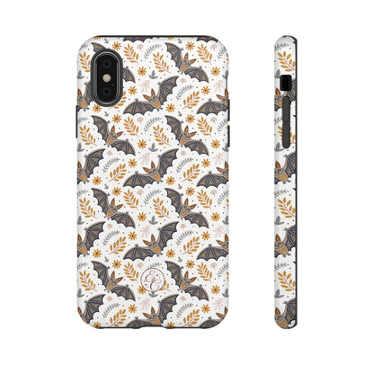 Boho Halloween Bat Pattern Tough Phone Case