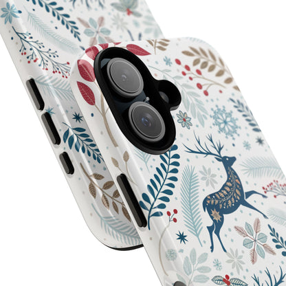 Blue Winter Deer Phone Case
