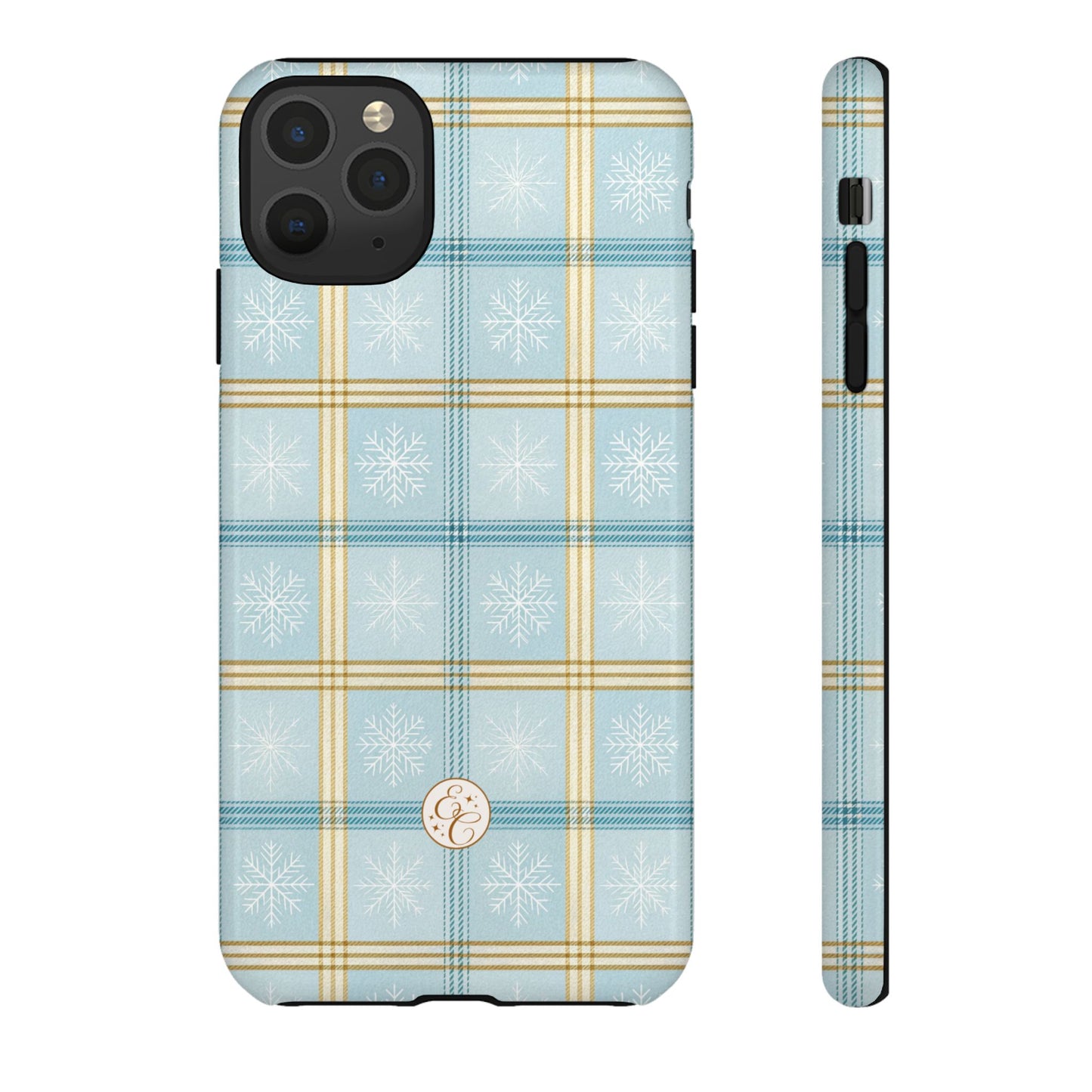 Blue Winter Plaid Tough Phone Case