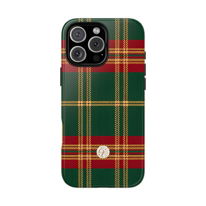 Green Red & Gold Plaid Tough Phone Case