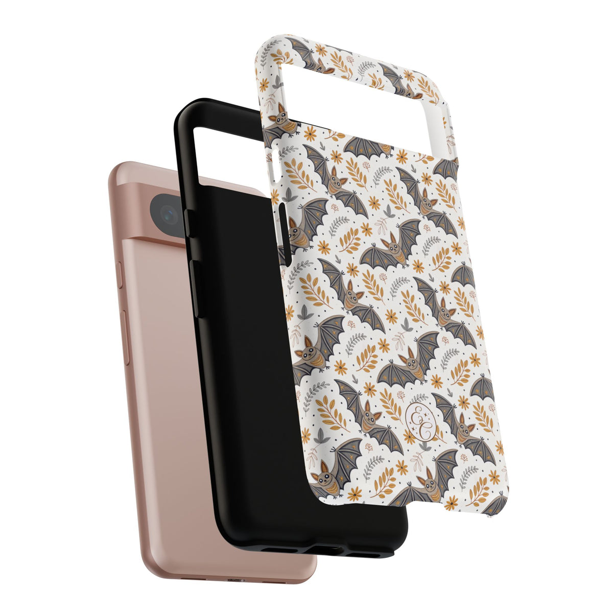 Boho Bat Pattern Halloween Phone Case