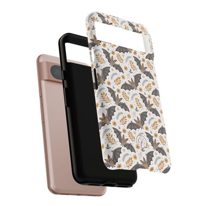Boho Bat Pattern Halloween Phone Case