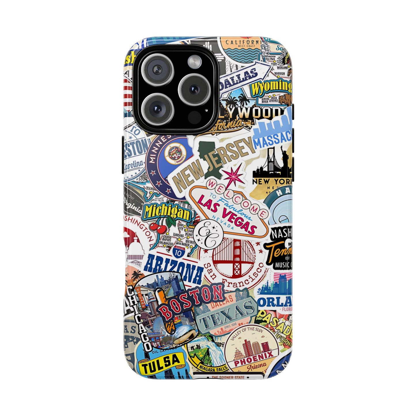 USA Travel Stickers Tough Phone Case