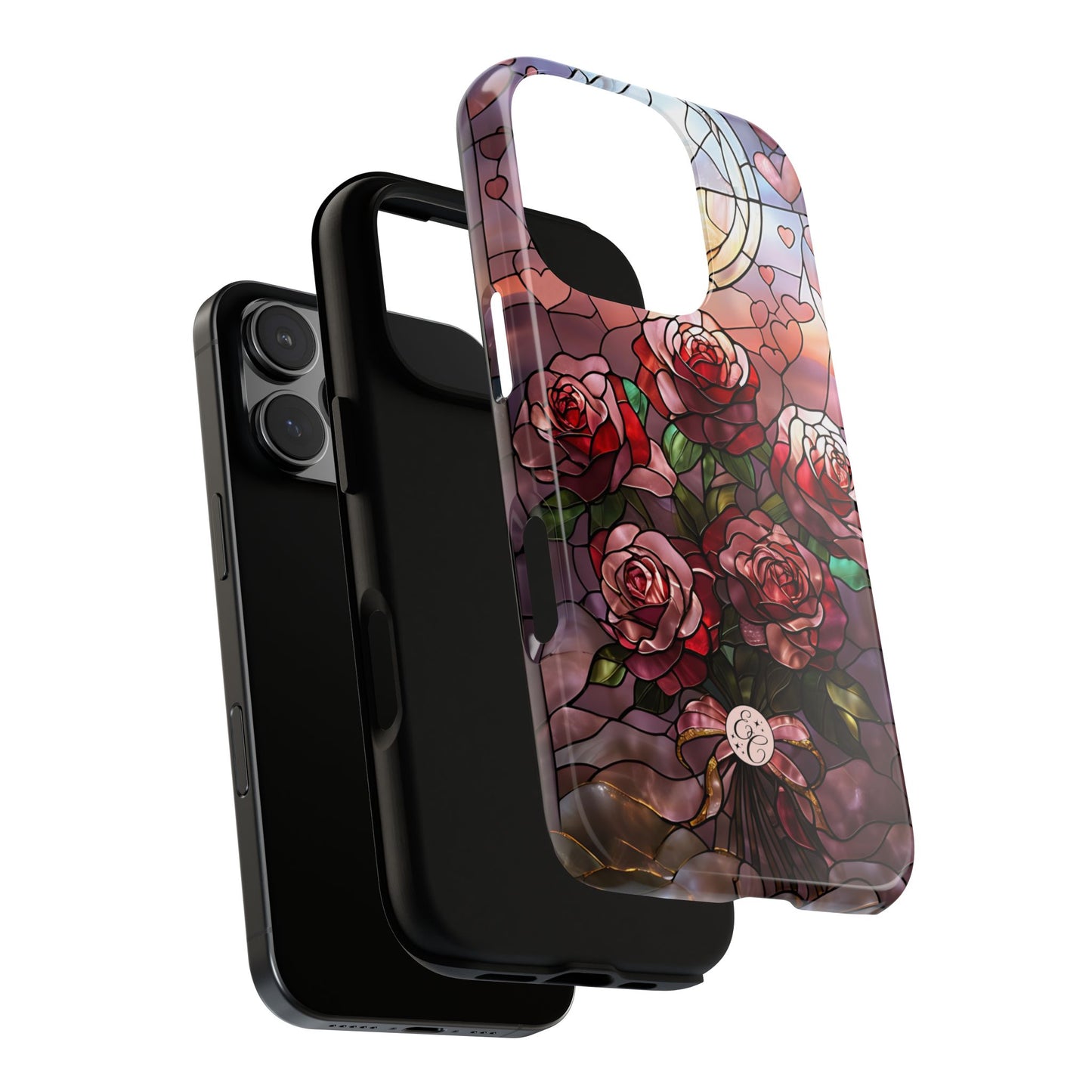 Bouquet of Roses Stained Glass Tough Phone Case