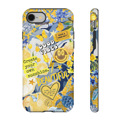 Yellow and Blue Collage Tough Phone Case