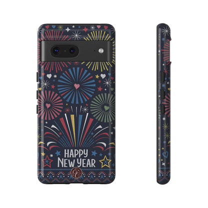 Happy New Year Fireworks Tough Phone Case