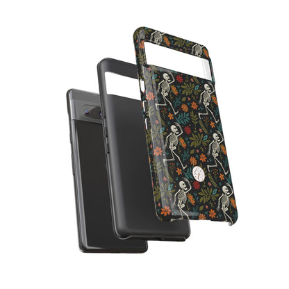 Halloween Boho Skeleton Pattern Tough Phone Case