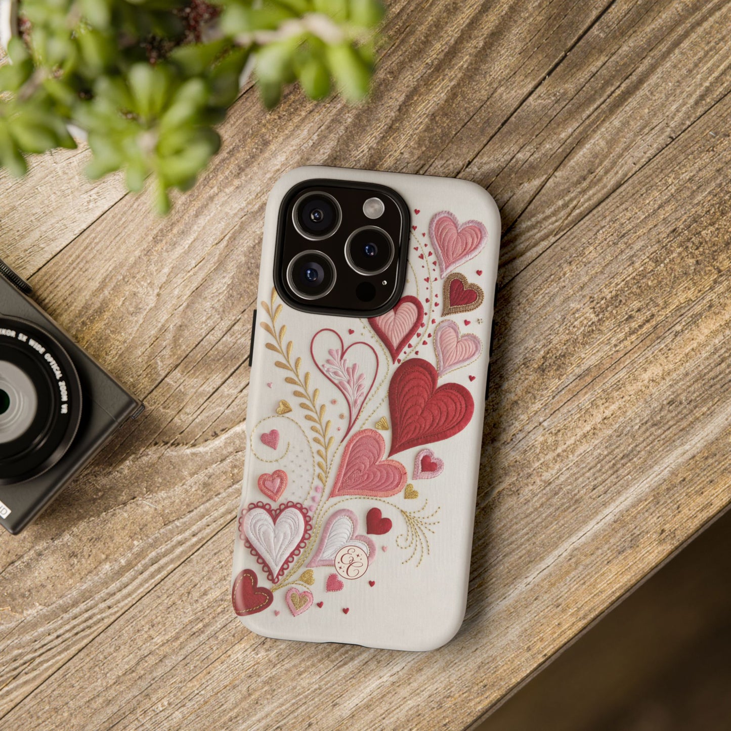 Hearts Pattern Tough Phone Case