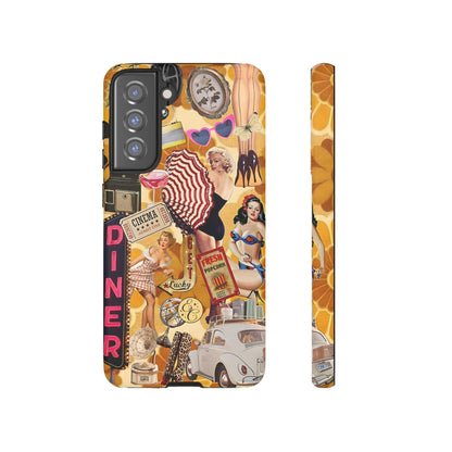 Retro Pin-up Collage Tough Phone Case