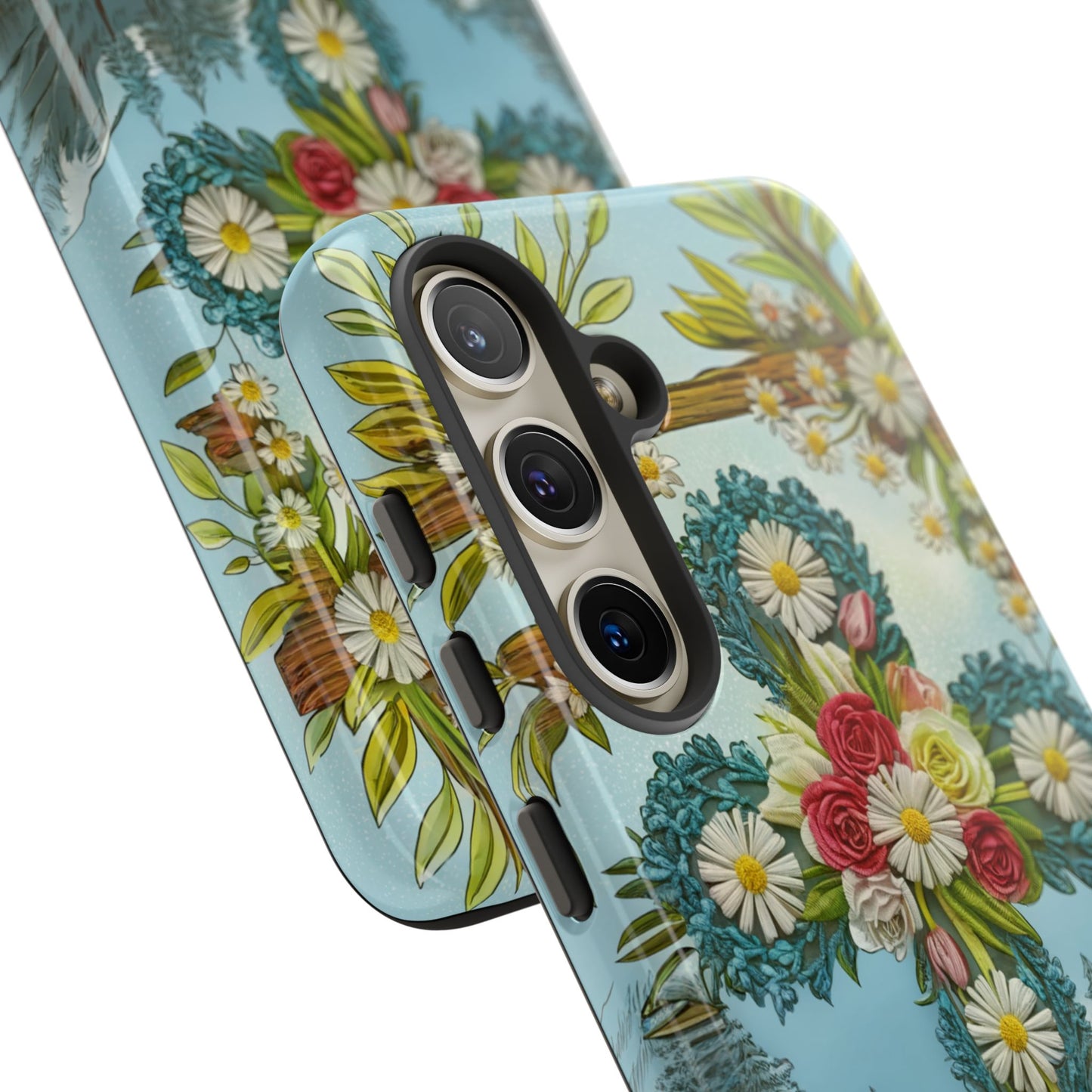 Floral Cross Tough Phone Case