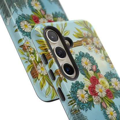Floral Cross Tough Phone Case