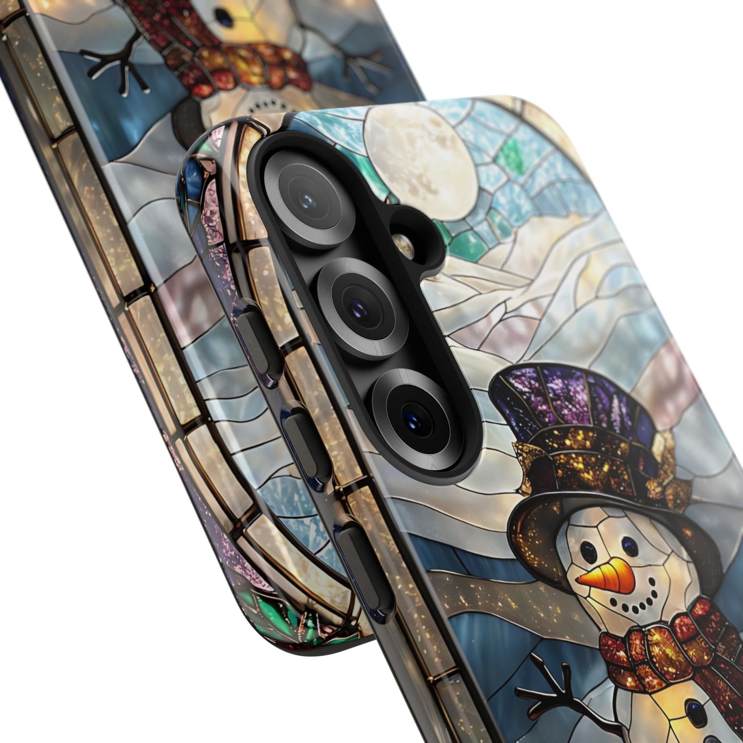 Snowman Stained Glass Tough Phone Case
