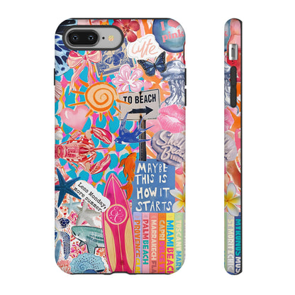 Colorful Beach Collage Tough Phone Case