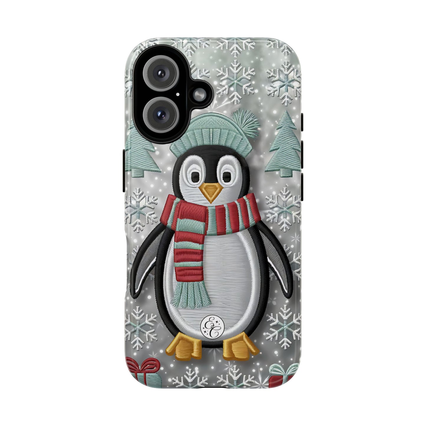 Cute Christmas Penguin Tough Phone Case