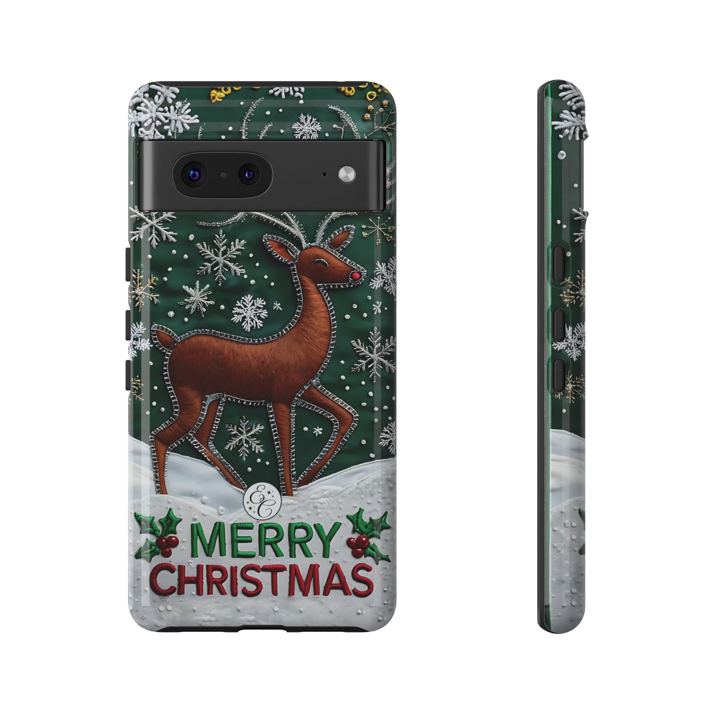 Merry Christmas Reindeer Tough Phone Case