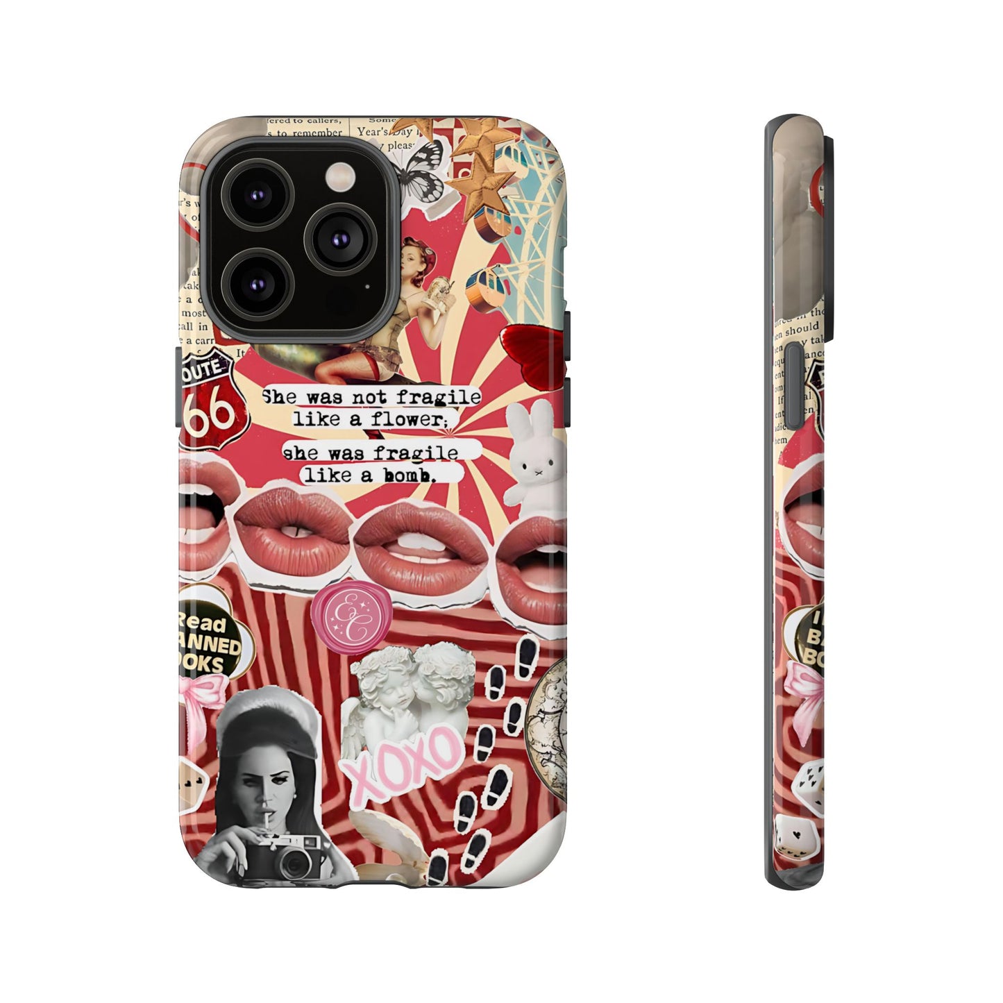 Retro Feminist Collage Tough Phone Case