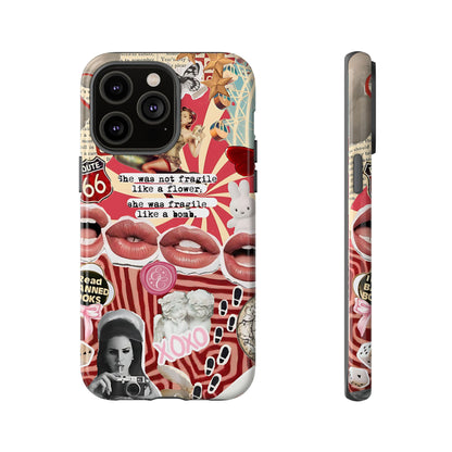 Retro Feminist Collage Tough Phone Case