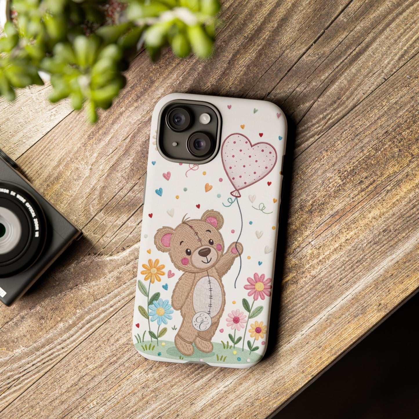 Cute Teddy Bear Tough Phone Case
