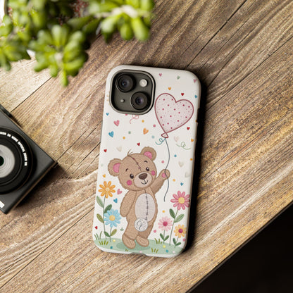 Cute Teddy Bear Tough Phone Case