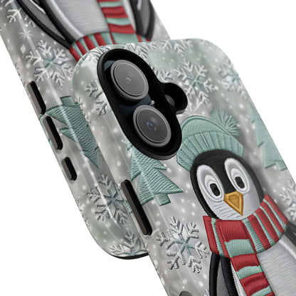 Cute Christmas Penguin Tough Phone Case