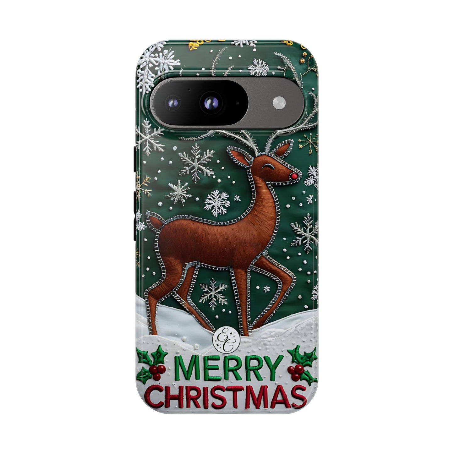 Merry Christmas Reindeer Tough Phone Case