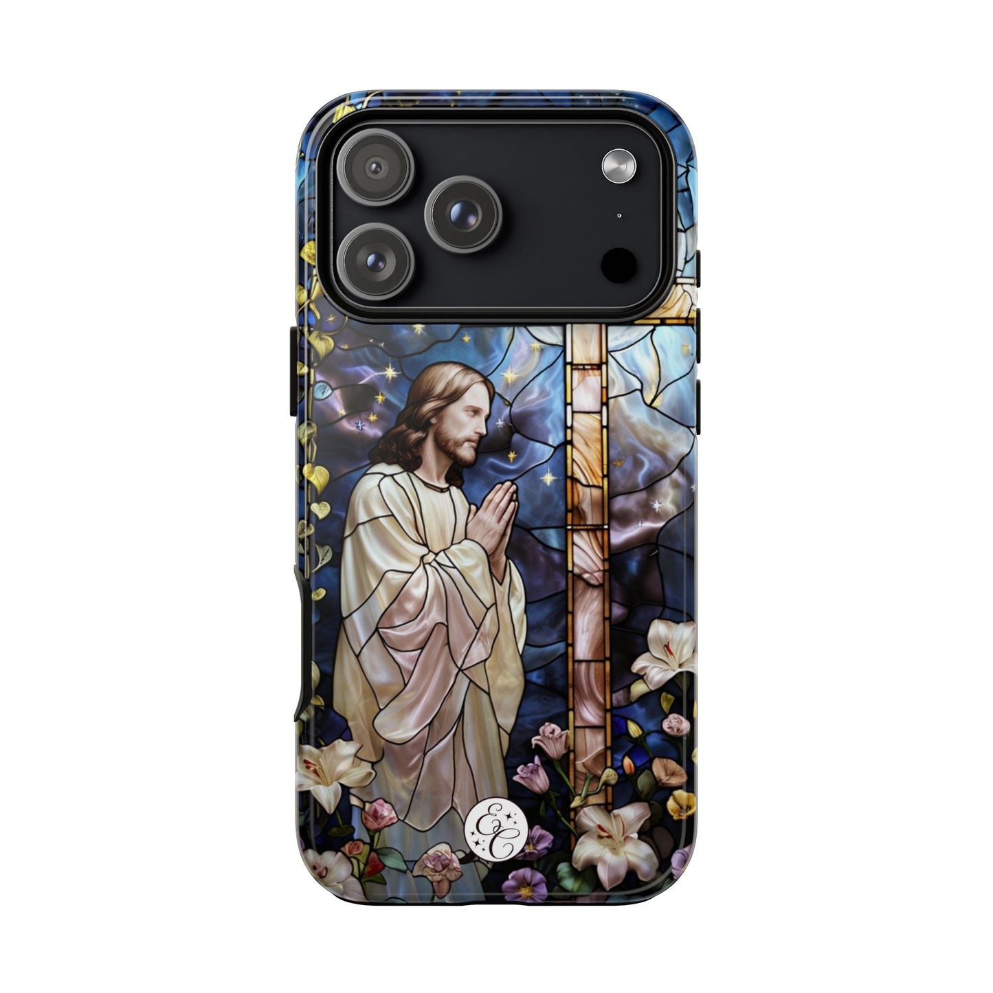 Jesus Praying Stained Glass Tough Phone Case