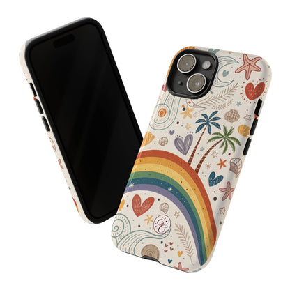 Rainbow Pride Boho Beach Tough Phone Case